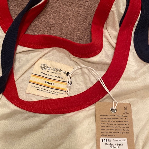 Marine Layer Women’s Re spun tank natural - Picture 2 of 6